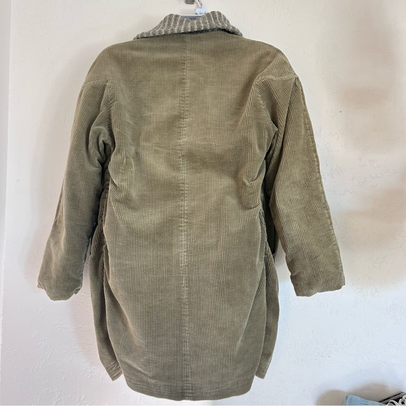 LAND-Y-LAZE Vtg 50-60s Wide Wale Corduroy Barn Coat Plaid Blanket Lined Mens M - Picture 8 of 13